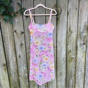 Malizia by La Perla | Sheer Floral Slip Dress Y2K Vintage | Italy IT 4 US 12